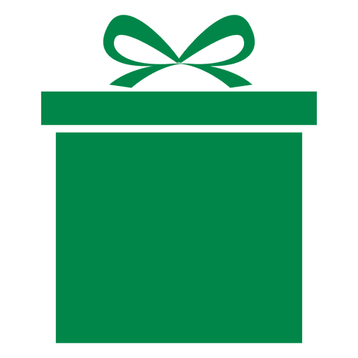 Caja de regalo de Navidad verde Diseño PNG