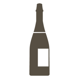Garrafa cinza de champanhe em branco Desenho PNG