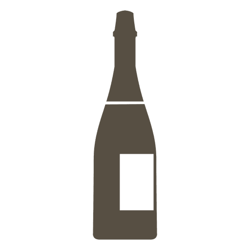Botella de champagne en blanco gris Diseño PNG