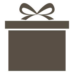 Grey giftbox icon PNG Design