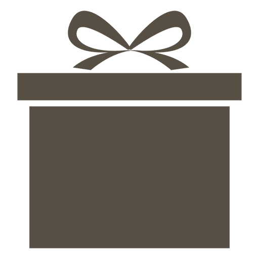 Icono de caja de regalo gris