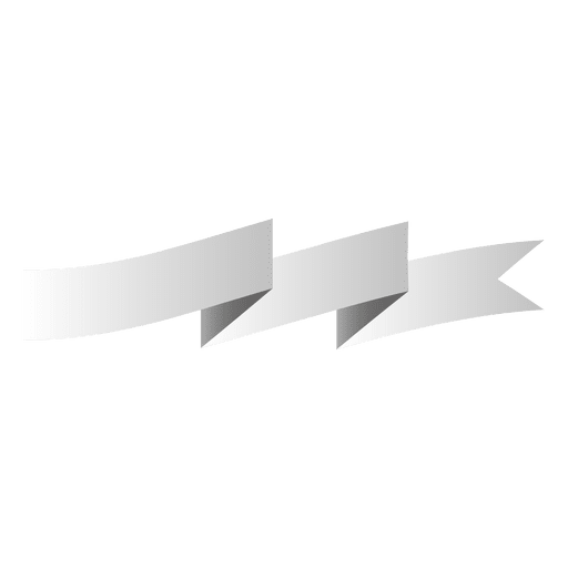 Grey origami folded ribbon