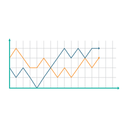 Wachsendes Liniendiagramm PNG-Design