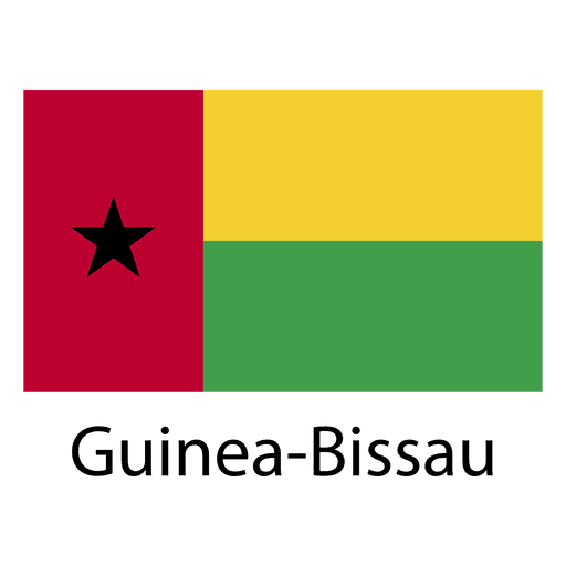 Bandera nacional de guinea bissau Diseño PNG