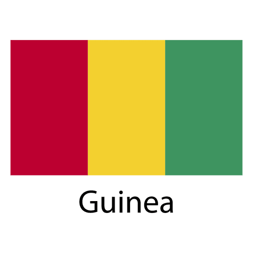 Bandera nacional de guinea Diseño PNG
