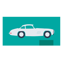 Coche plano retro Diseño PNG