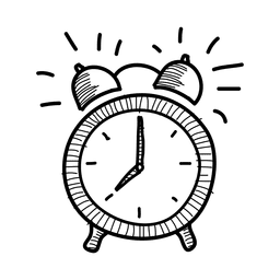 Hand gezeichnetes Weckersymbol PNG-Design