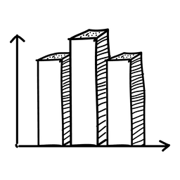 Gráfico de barras dibujado a mano Diseño PNG Transparent PNG