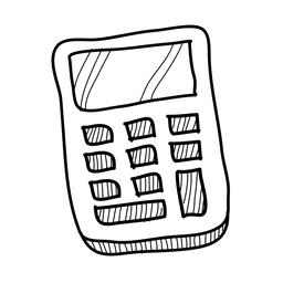 Ícone de calculadora desenhado à mão Desenho PNG