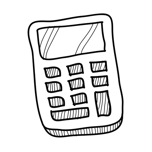 Icono de calculadora dibujado a mano Diseño PNG