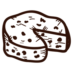 Queso dibujado a mano Diseño PNG