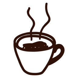 Hand gezeichnete Kaffeetassenikone PNG-Design Transparent PNG