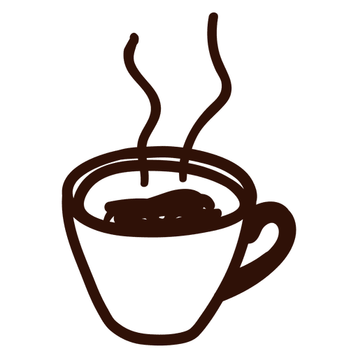 Hand drawn coffee cup icon PNG Design