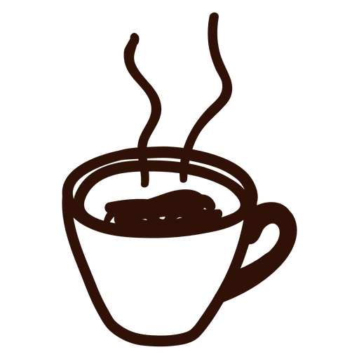 Icono de taza de caf? dibujado a mano Diseño PNG