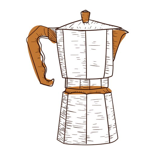 Hand drawn coffee maker PNG Design