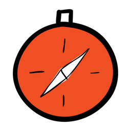 Hand gezeichnete compuss PNG-Design