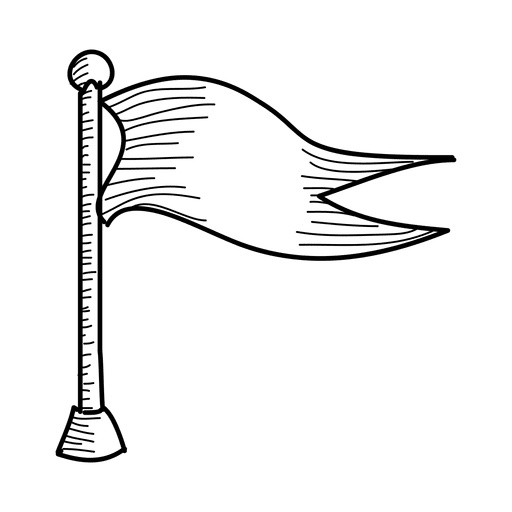 Hand gezeichnetes Flaggensymbol - Transparenter PNG und SVG-Vektor