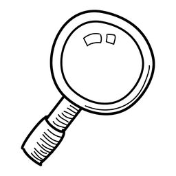 Hand gezeichnete Lupe PNG-Design