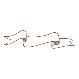 Hand drawn ribbon wave PNG Design
