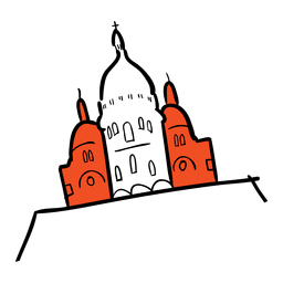 Hand drawn rome monument PNG Design