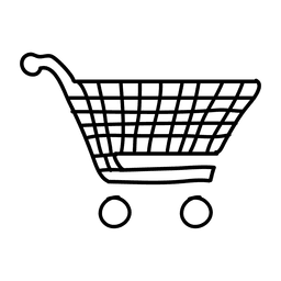 Carro de compras dibujado a mano Diseño PNG