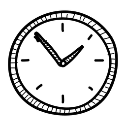 Handgezeichnete Wanduhr Handgezeichnete Wanduhr