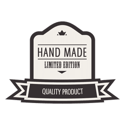 Handmade limited editation retro badge PNG Design