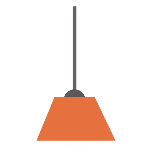 Hanging orange lamp shade PNG Design