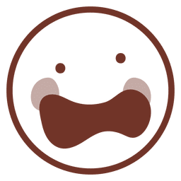 Cara plana de emoticon feliz Desenho PNG