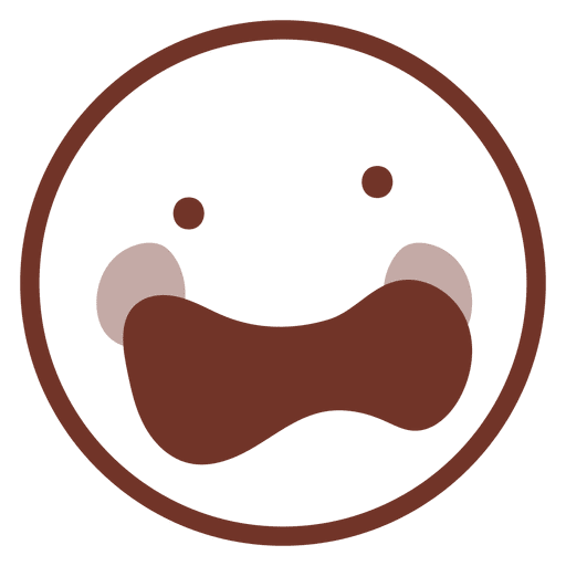 Glückliches Emoticon flaches Gesicht PNG-Design