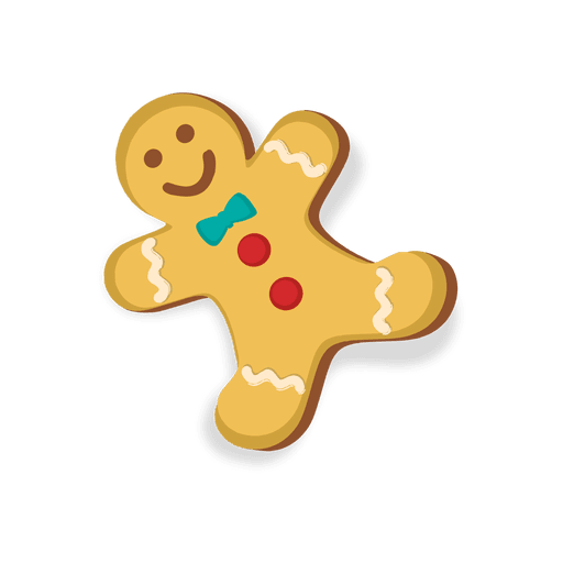 Happy gingerbread man cookie