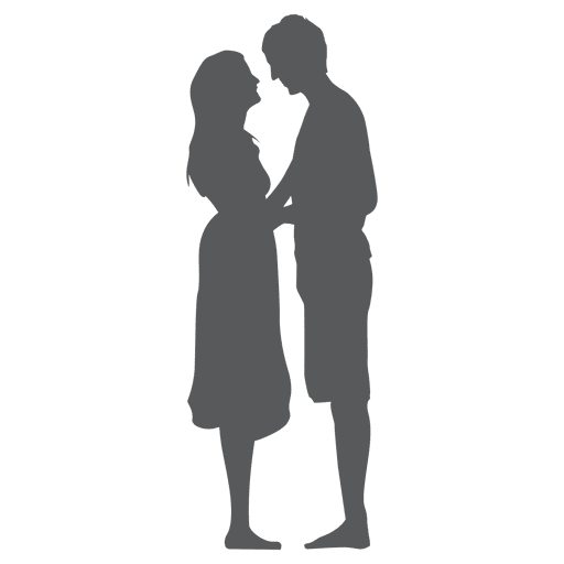 Happy lovers silhouette PNG Design