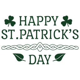 Happy st patrick label PNG Design