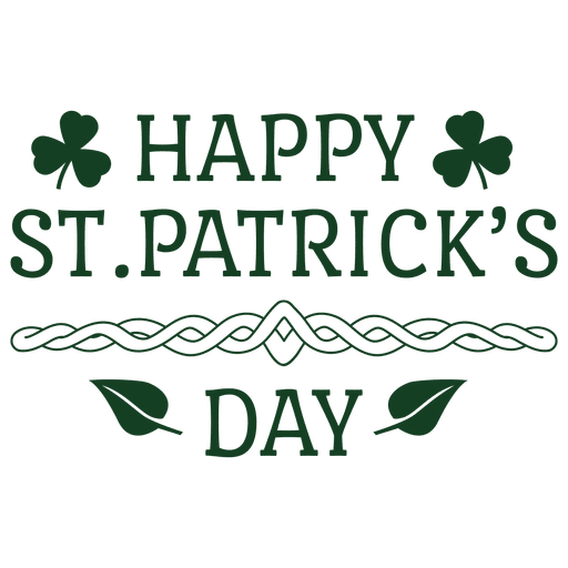 Happy st patrick label - Transparent PNG & SVG vector file