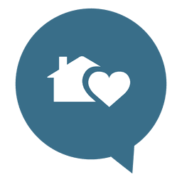 Herzhaus-Immobilienikone PNG-Design