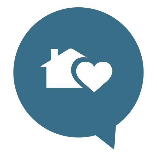 Heart house real estate icon PNG Design