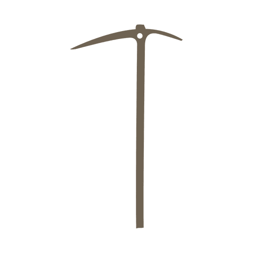 Hicking pickaxe kit icon PNG Design