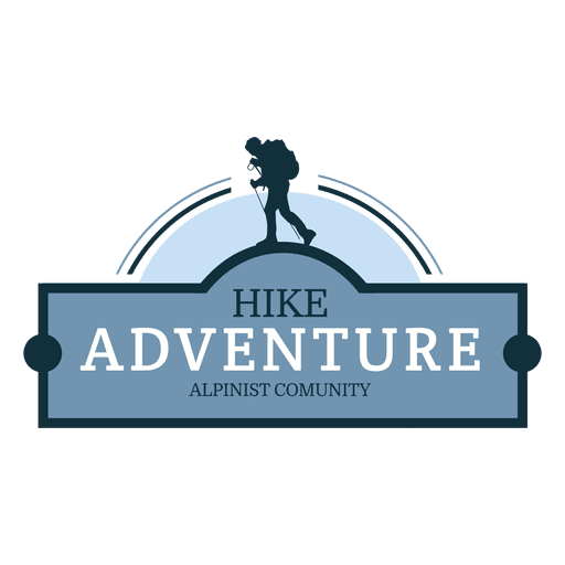 Hike adventure retro badge PNG Design