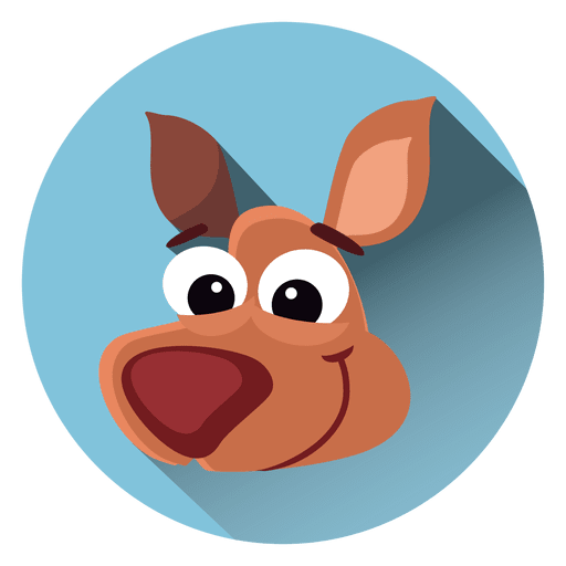 Icono de círculo de dibujos animados de hipopótamo Diseño PNG