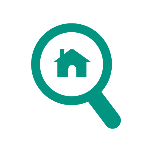 Home in magnifier icon PNG Design