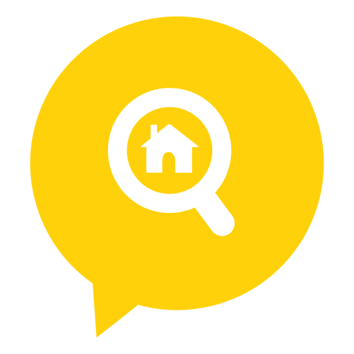 Home magnifying real estate icon PNG Design