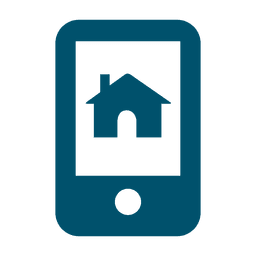 Ícone de imóveis do telefone residencial Desenho PNG