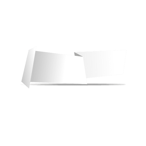Horizontale gefaltete Papierfahne PNG-Design