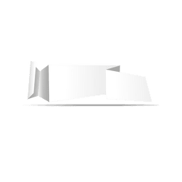 Banner horizontal de origami blanco Transparent PNG