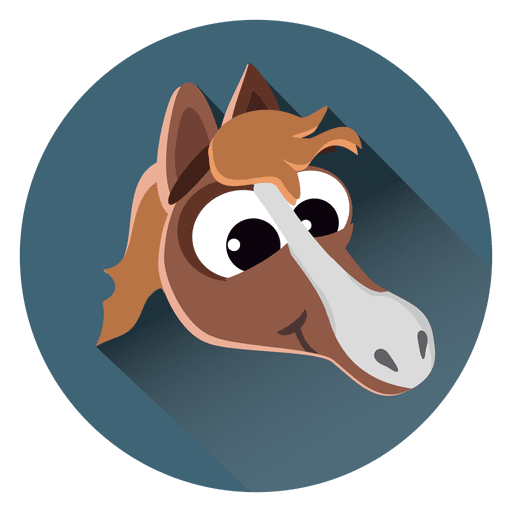 Horse cartoon circle icon - Transparent PNG & SVG vector file