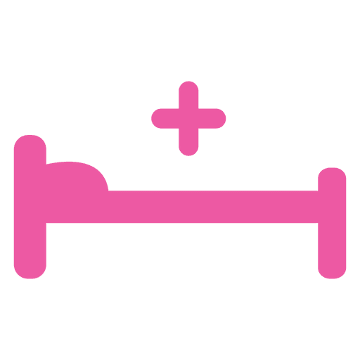 Hospital bed flat icon PNG Design