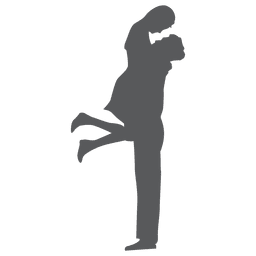 Casal gostoso abraçando uma silhueta Desenho PNG