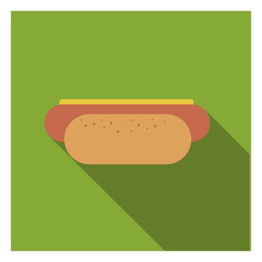 Hot Dog quadratische Ikone PNG-Design