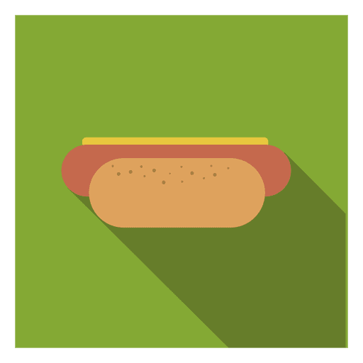 Hot dog square icon PNG Design