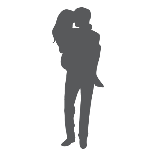 Hot loving couple silhouette PNG Design
